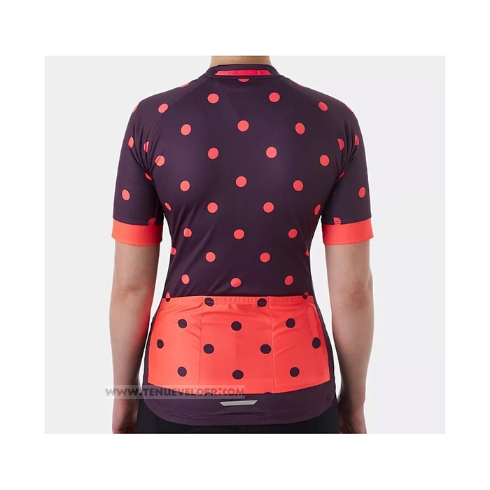 2021 Maillot Cyclisme Femme Trek Violet Orange Manches Courtes et Cuissard
