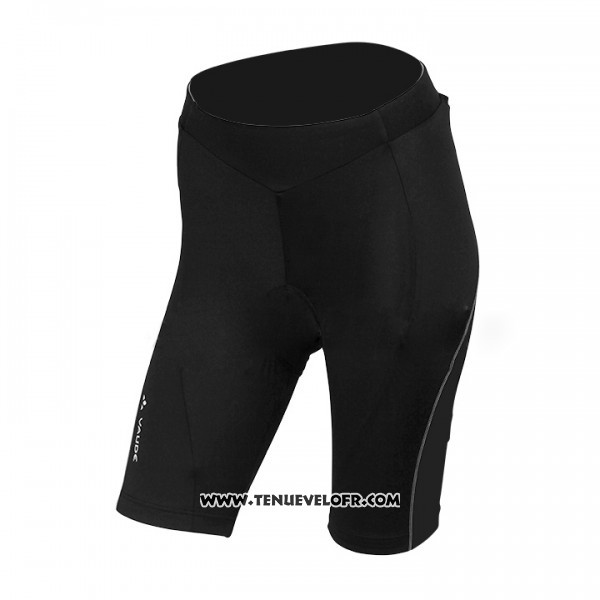 2017 Maillot Ciclismo Femme Vaude Noir et Rouge Manches Courtes et Cuissard
