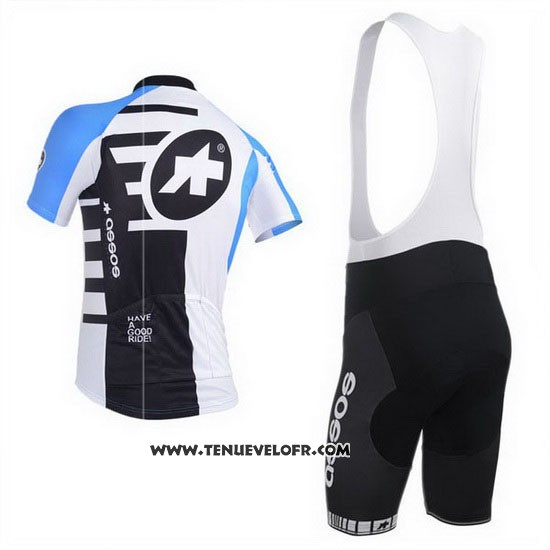 2013 Maillot Ciclismo Assos Azur et Noir Manches Courtes et Cuissard