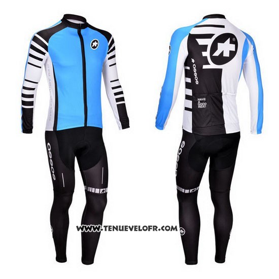 2013 Maillot Ciclismo Assos Azur et Noir Manches Longues et Cuissard