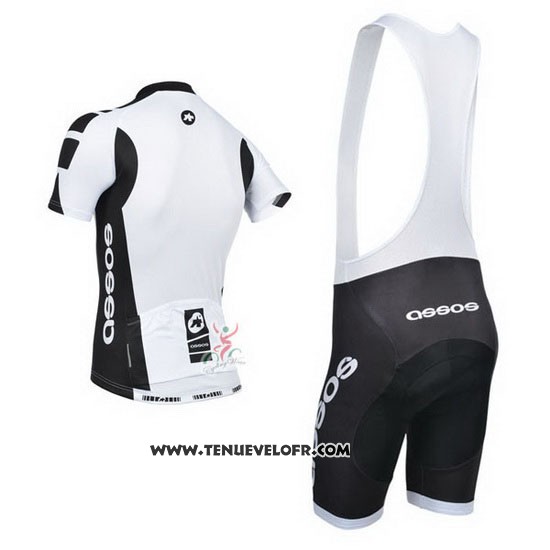 2014 Maillot Ciclismo Assos Blanc et Noir Manches Courtes et Cuissard