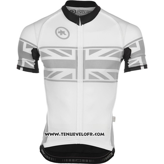 2016 Maillot Ciclismo Assos Jaune et Blanc Manches Courtes et Cuissard