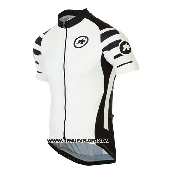 2016 Maillot Ciclismo Assos Noir et Blanc Manches Courtes et Cuissard