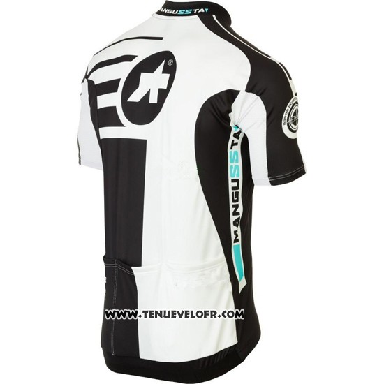 2016 Maillot Ciclismo Assos Noir et Blanc Manches Courtes et Cuissard