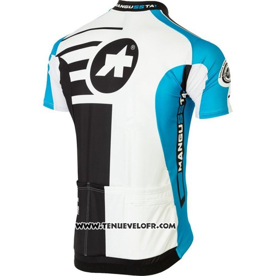 2016 Maillot Ciclismo Assos Noir et Bleu Manches Courtes et Cuissard