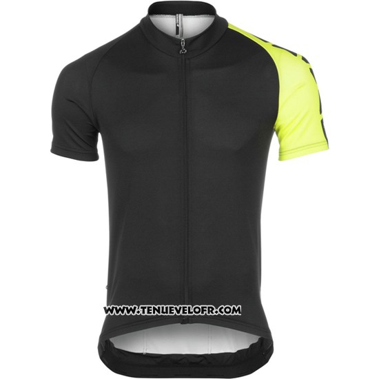 2016 Maillot Ciclismo Assos Noir et Jaune Manches Courtes et Cuissard