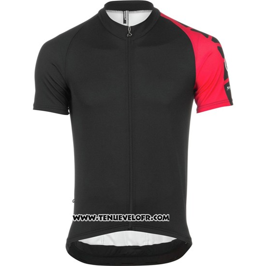 2016 Maillot Ciclismo Assos Noir et Rouge Manches Courtes et Cuissard