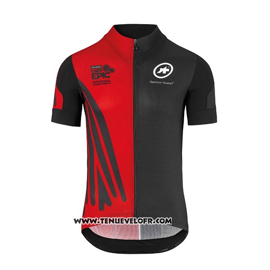 2018 Maillot Ciclismo Assos SS.Capeepicxc Rouge Manches Courtes et Cuissard