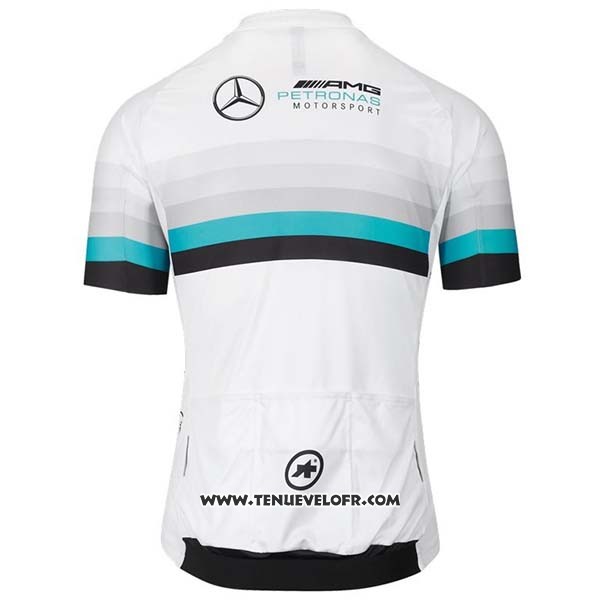 2020 Maillot Ciclismo Assos Blanc Bleu Noir Manches Courtes et Cuissard