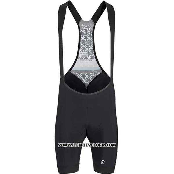 2020 Maillot Ciclismo Assos Blanc Bleu Noir Manches Courtes et Cuissard
