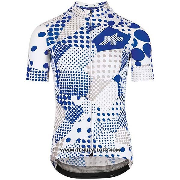 2020 Maillot Ciclismo Assos Erlkoenig Bleu Blanc Manches Courtes et Cuissard