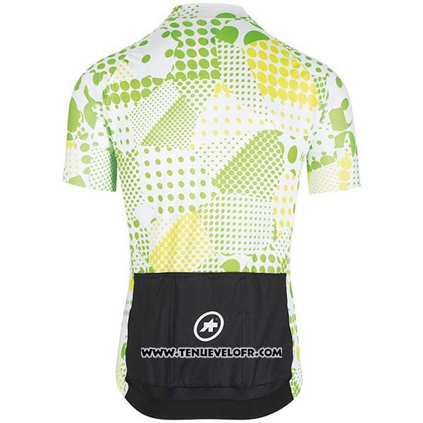 2020 Maillot Ciclismo Assos Erlkoenig Vert Blanc Manches Courtes et Cuissard