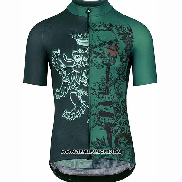 2020 Maillot Ciclismo Assos Fastlane Wyndymilla Vert Manches Courtes et Cuissard