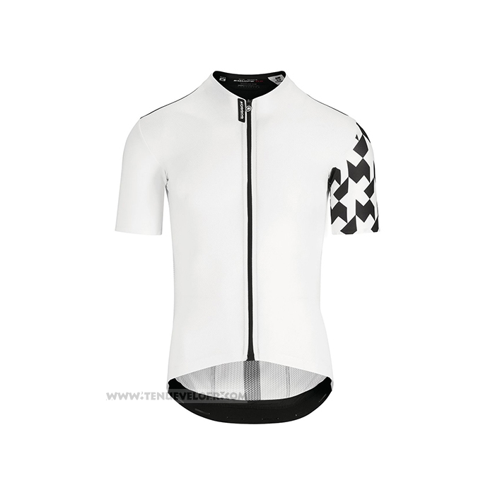 2021 Maillot Cyclisme Assos Blanc Noir Manches Courtes et Cuissard