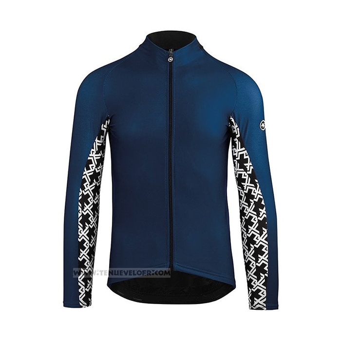 2021 Maillot Cyclisme Assos Bleu Manches Longues et Cuissard
