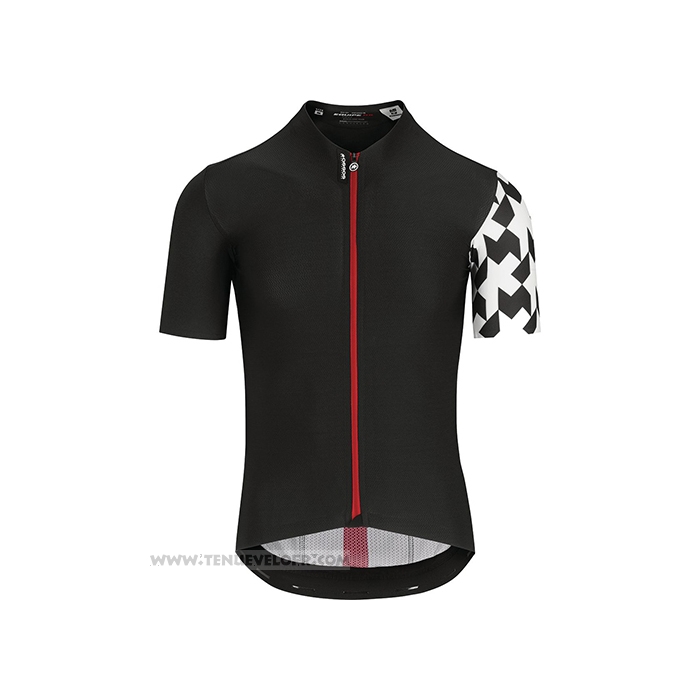 2021 Maillot Cyclisme Assos Noir Blanc Rouge Manches Courtes et Cuissard