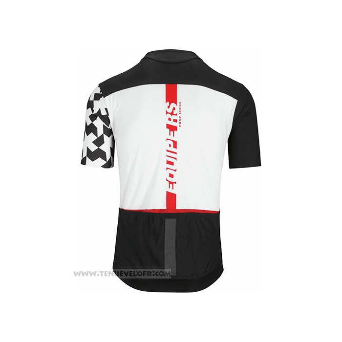 2021 Maillot Cyclisme Assos Noir Blanc Rouge Manches Courtes et Cuissard