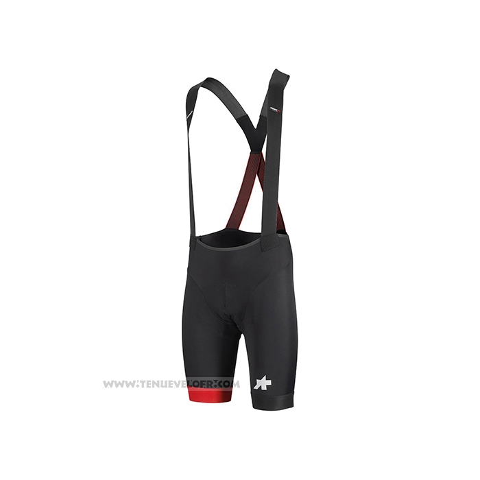 2021 Maillot Cyclisme Assos Noir Blanc Rouge Manches Courtes et Cuissard