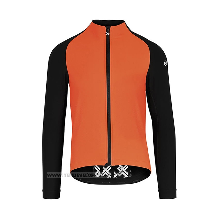 2021 Maillot Cyclisme Assos Orange Manches Longues et Cuissard