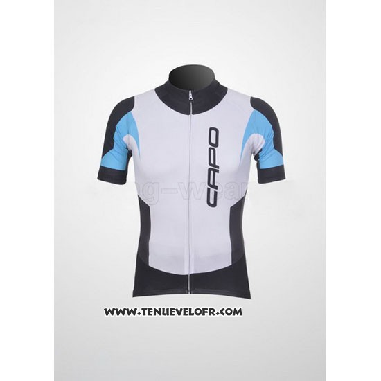 2011 Maillot Ciclismo Capo Noir et Blanc Manches Courtes et Cuissard