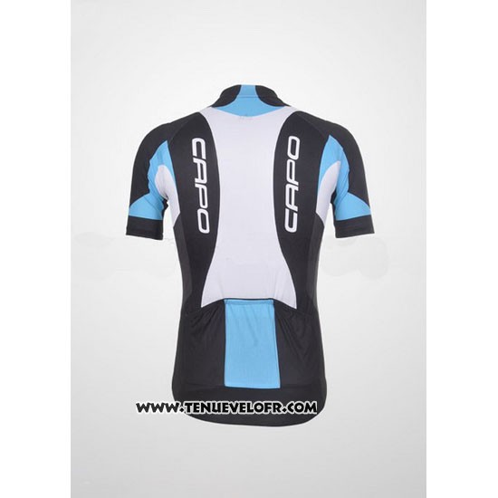 2011 Maillot Ciclismo Capo Noir et Blanc Manches Courtes et Cuissard