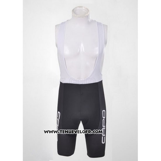 2011 Maillot Ciclismo Capo Noir et Blanc Manches Courtes et Cuissard