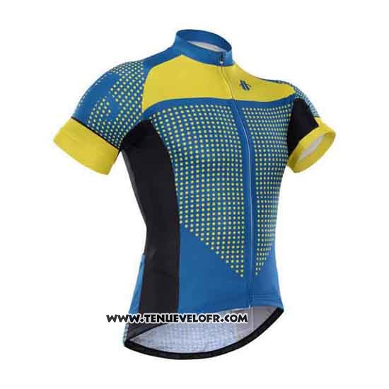 2015 Maillot Ciclismo Hincapie Bleu et Jaune Manches Courtes et Cuissard