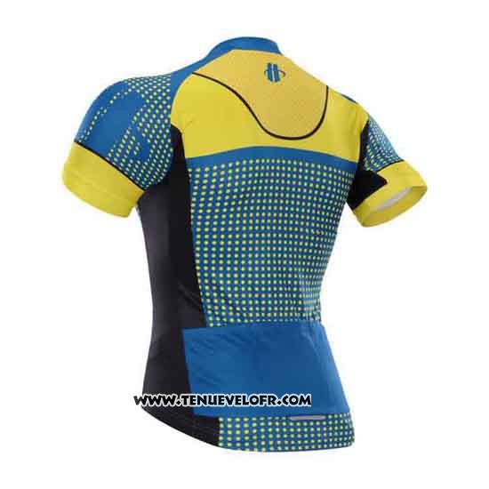 2015 Maillot Ciclismo Hincapie Bleu et Jaune Manches Courtes et Cuissard