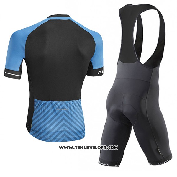 2017 Maillot Ciclismo Altura Peloton Bleu Manches Courtes et Cuissard