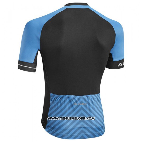 2017 Maillot Ciclismo Altura Peloton Bleu Manches Courtes et Cuissard