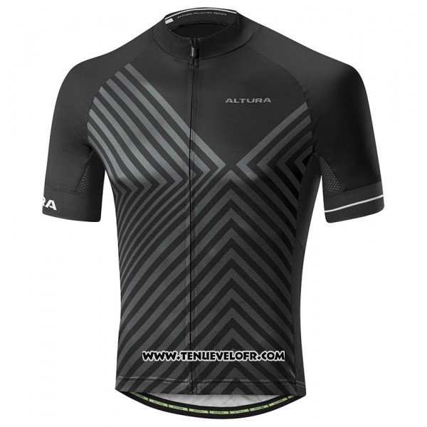 2017 Maillot Ciclismo Altura Peloton Noir Manches Courtes et Cuissard