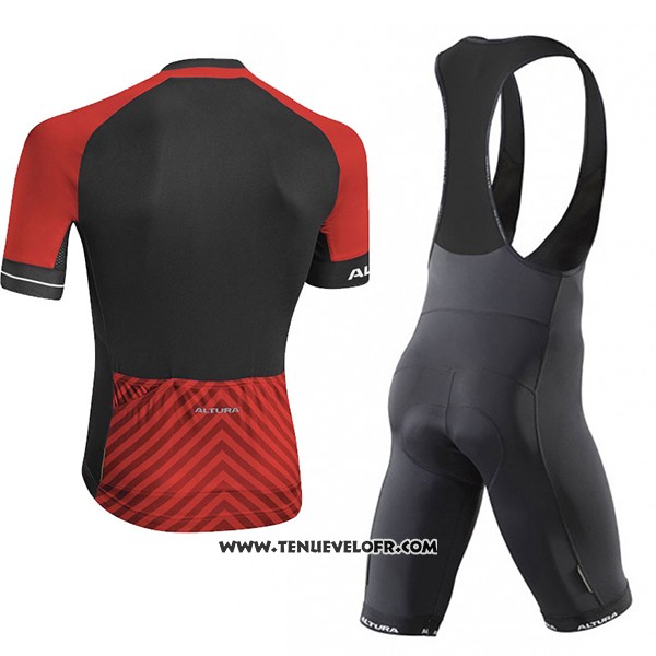 2017 Maillot Ciclismo Altura Peloton Rouge Manches Courtes et Cuissard