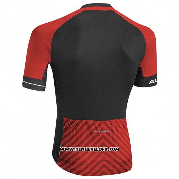 2017 Maillot Ciclismo Altura Peloton Rouge Manches Courtes et Cuissard