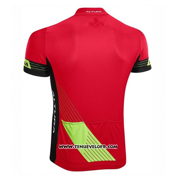 2017 Maillot Ciclismo Altura Sportive Rouge Manches Courtes et Cuissard