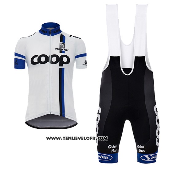 2017 Maillot Ciclismo Coop Blanc Manches Courtes et Cuissard
