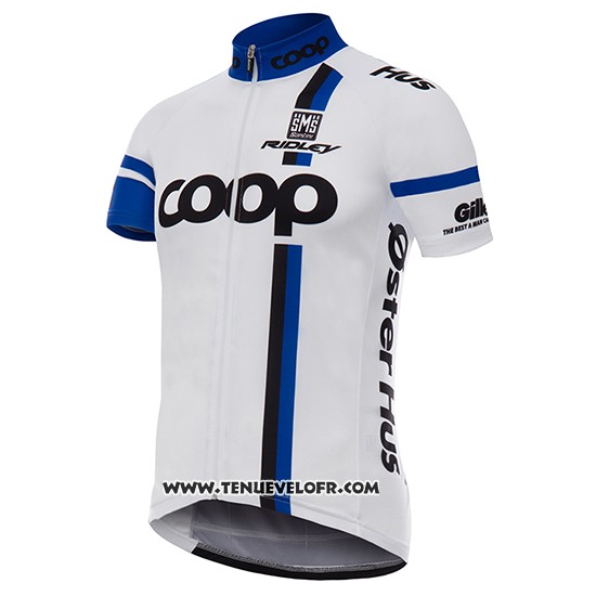 2017 Maillot Ciclismo Coop Blanc Manches Courtes et Cuissard