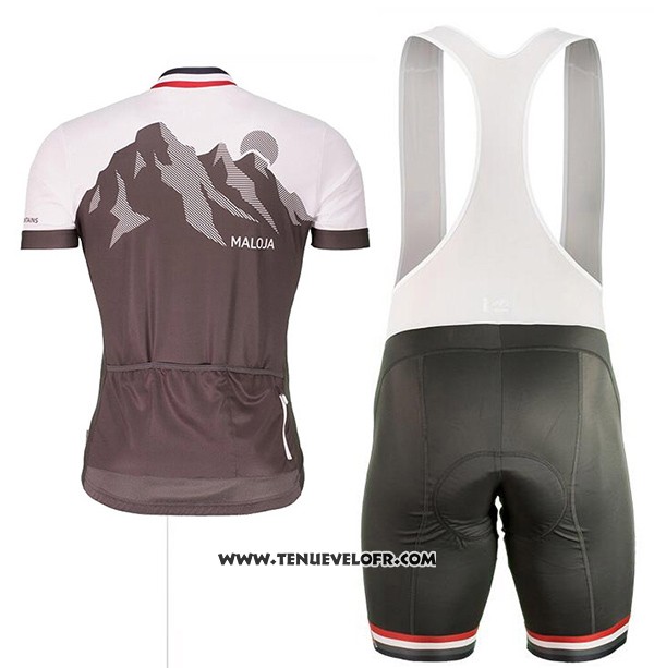 2017 Maillot Ciclismo Maloja Marron Manches Courtes et Cuissard