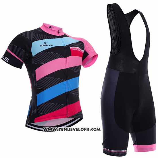 2017 Maillot Ciclismo Sobycle Noir Manches Courtes et Cuissard