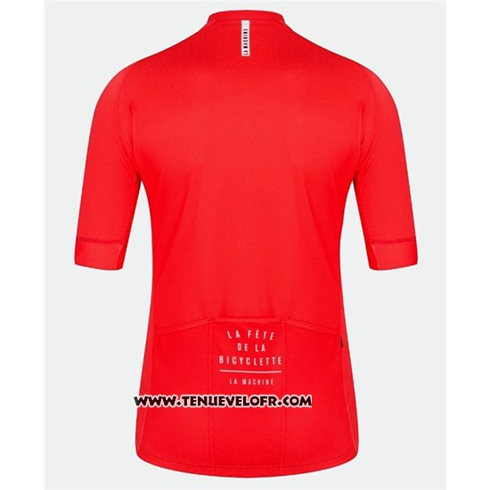 2018 Maillot Ciclismo La Fete DE La Bicyclette Rouge Manches Courtes et Cuissard
