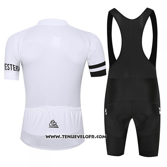 2019 Maillot Ciclismo Chomir Blanc Manches Courtes et Cuissard