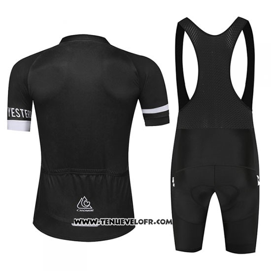 2019 Maillot Ciclismo Chomir Noir Manches Courtes et Cuissard