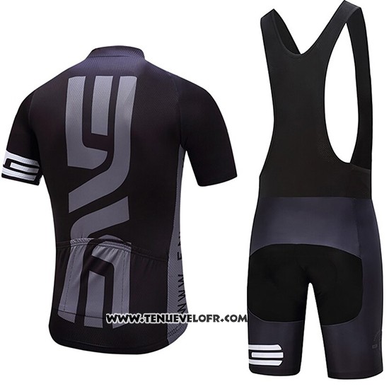 2019 Maillot Ciclismo DNA Noir Manches Courtes et Cuissard