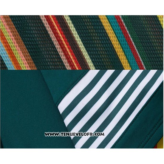 2019 Maillot Ciclismo RCC Paul Smith Vert Manches Courtes et Cuissard