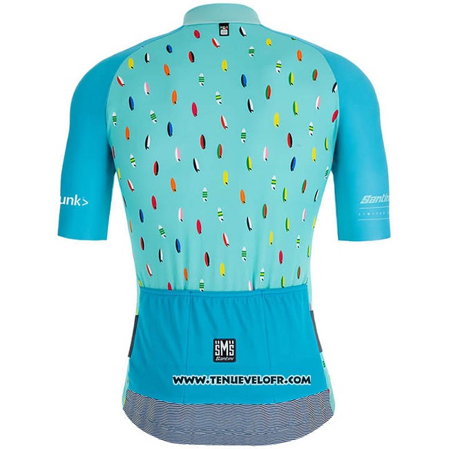 2019 Maillot Ciclismo Richie Azur Manches Courtes et Cuissard