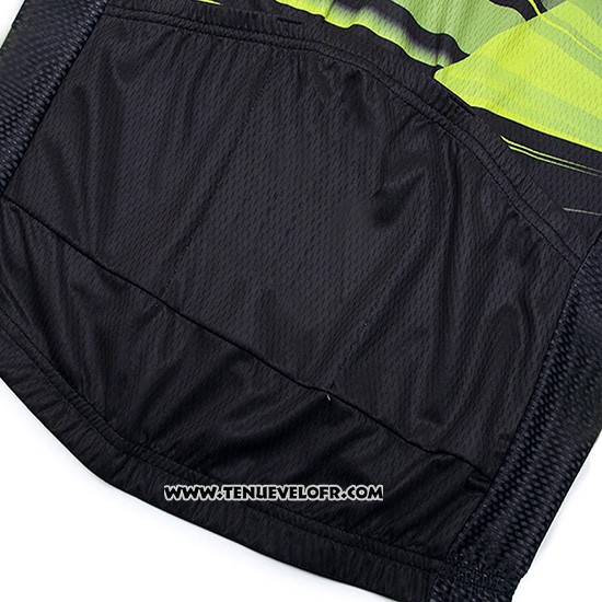 2019 Maillot Ciclismo Sram Noir Vert Manches Courtes et Cuissard