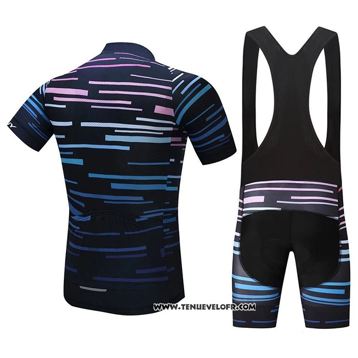 2020 Maillot Ciclismo Octos Bleu Manches Courtes et Cuissard