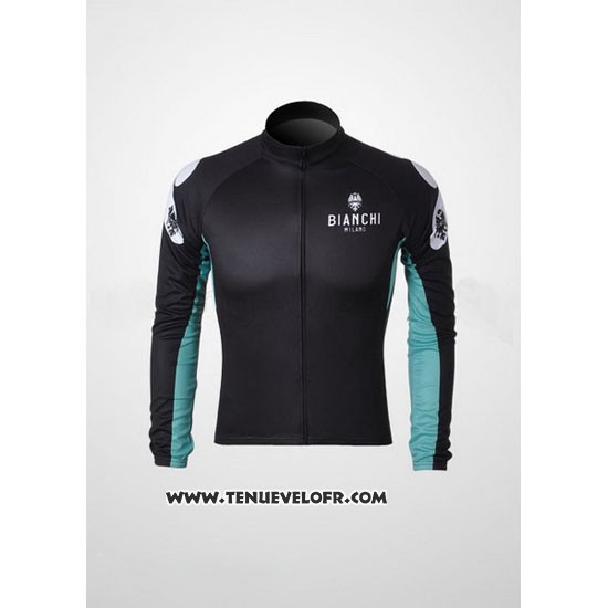 2010 Maillot Ciclismo Bianchi Noir Manches Longues et Cuissard