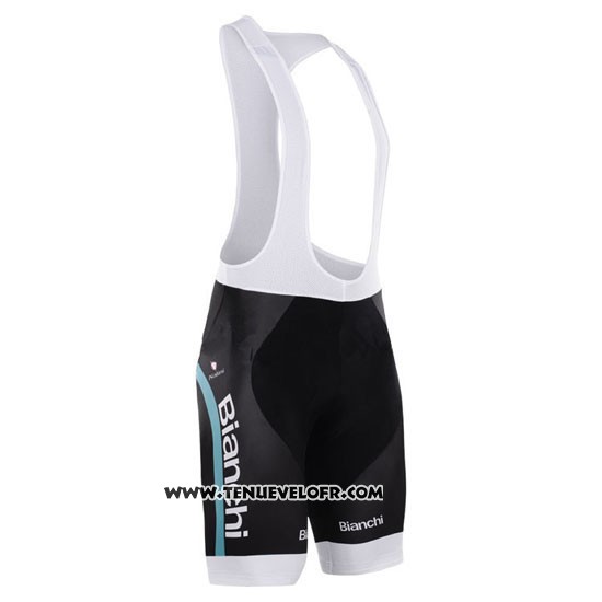 2014 Maillot Ciclismo Bianchi Noir et Vert Manches Courtes et Cuissard