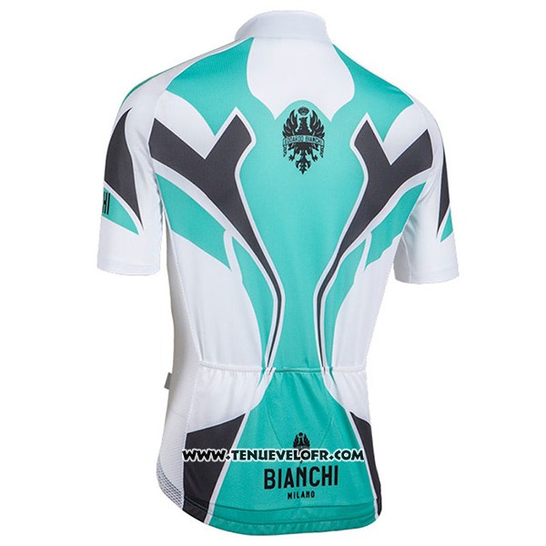 2016 Maillot Ciclismo Bianchi Azur et Blanc Manches Courtes et Cuissard