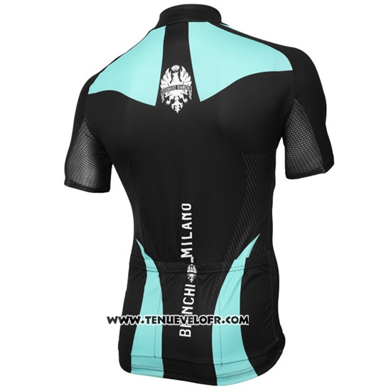 2016 Maillot Ciclismo Bianchi Bleu Clair et Jaune Manches Courtes et Cuissard